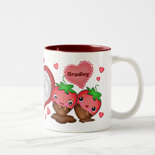 Valentine Love Hearts Custom Photo & Text Mug