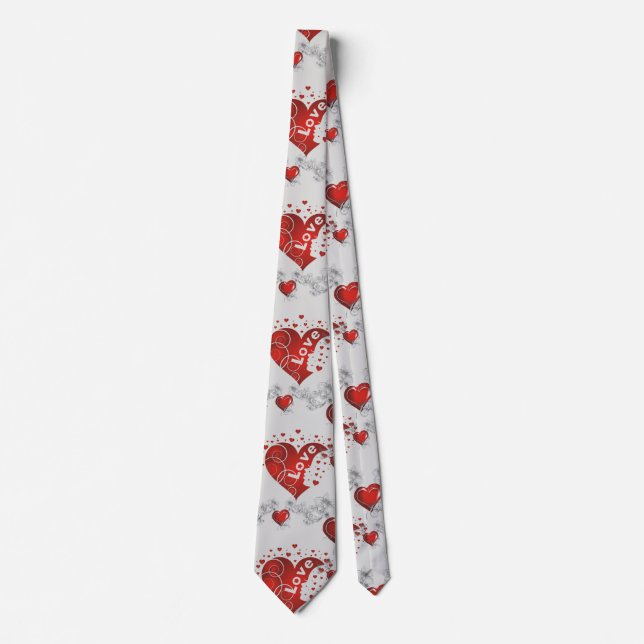 Valentine Love Hearts  Tie (Front)