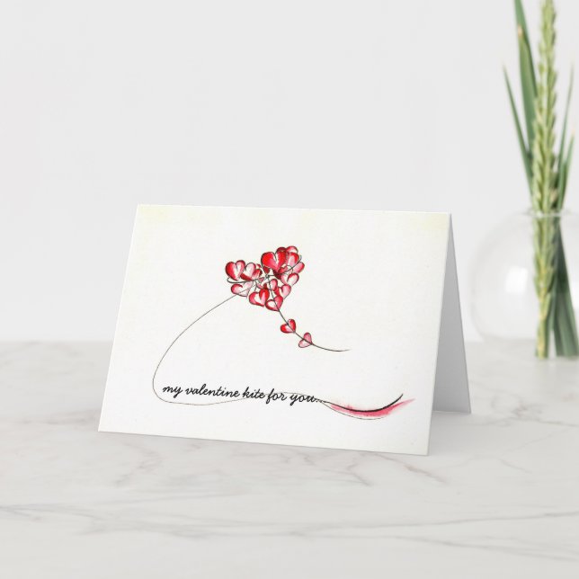 Valentine Love Kite For You Card (Front)
