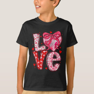 Valentine Love Lace Coquette Bow Heart Girl Women T-Shirt