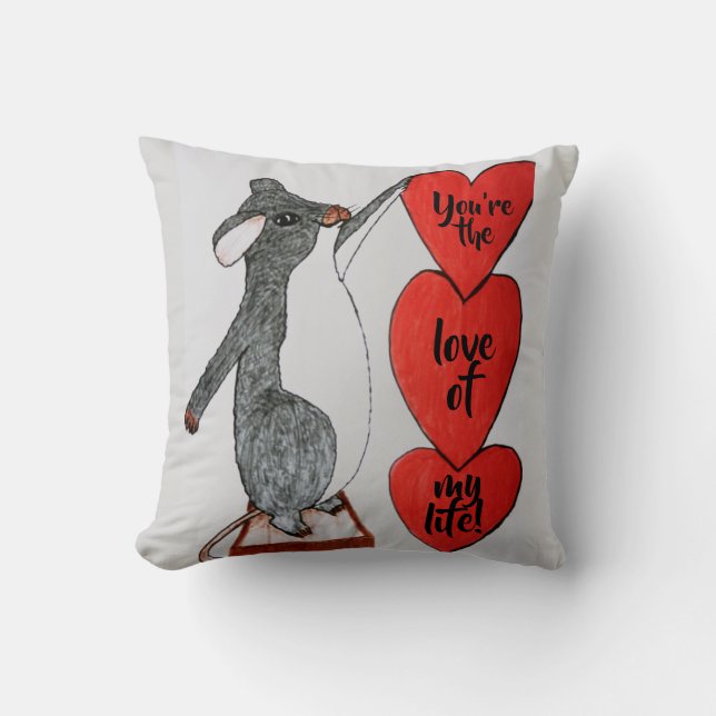 VALENTINE LOVE OF MY LIFE MOUSE pillow (Front)