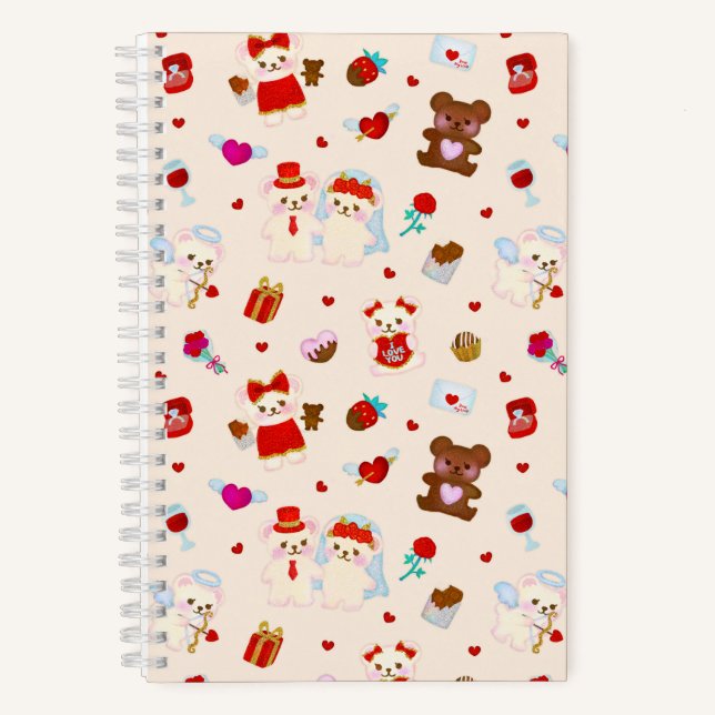 Valentine Love Teddy Bear Notebook (Front)