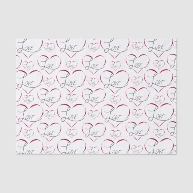 Valentine love tissue paper (Front)