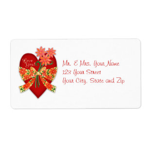 Valentine "Love you" Heart with Bow