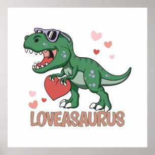 Valentine Loveasaurus Poster