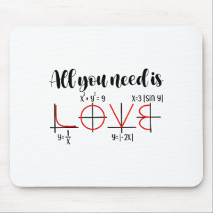 Valentine Math Humor For Teachers Students  Mouse Pad