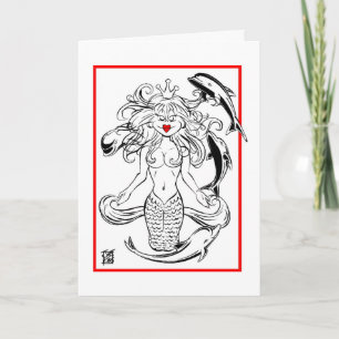 Valentine: "MERMAID DANCE #5" Holiday Card