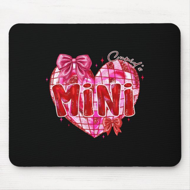 Valentine Mimi Coquette Bow Disco Heart Grandma Mo Mouse Pad (Front)