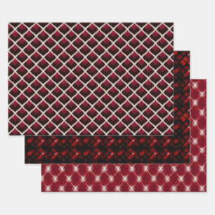 Valentine Modern Argyle Pattern Set No4 Wrapping Paper Sheet