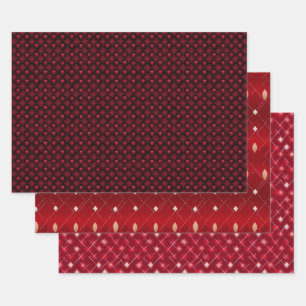 Valentine Modern Argyle Pattern Set No7 Wrapping Paper Sheet