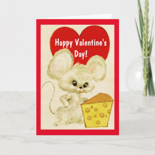 Valentine Mouse Holiday Card