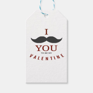 Valentine Moustache Gifts Gift Tags