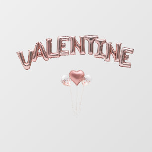 Valentine Mylar Text with Helium Balloons