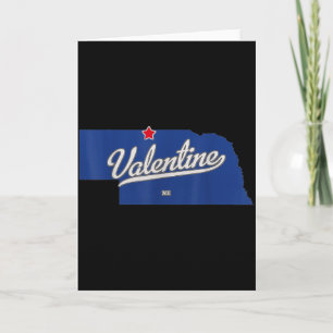 Valentine Nebraska Ne Map Card