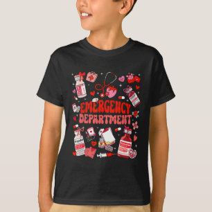 Valentine Nurse Emergency Department Er Ed Nurse W T-Shirt