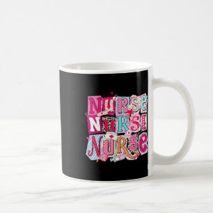 Valentine Nurse Note Love Hearts Stethoscope Girl Coffee Mug