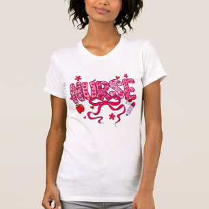 Valentine Nurse PNG Sublimation Design T-Shirt