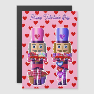 Valentine Nutcrackers with Little Red Truck magnet