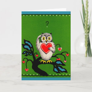 Valentine owl card