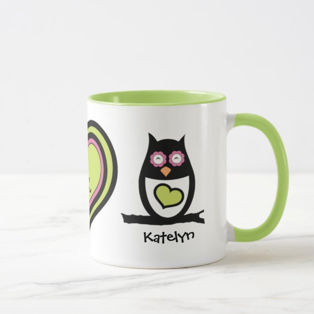 Valentine Owl Pair Mug (Right)