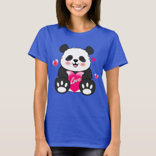 Valentine Panda in Love T-Shirt