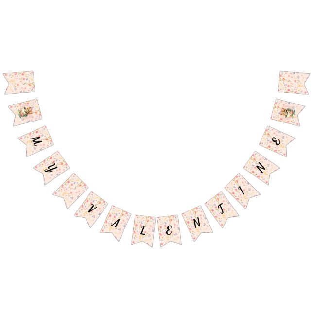 Valentine Party Decor with Roses and Cute Kitten Bunting (All)