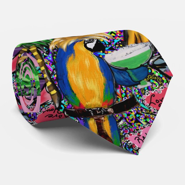 Valentine Party Parrot Tie (Rolled)