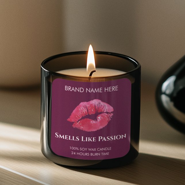 Valentine Passion & Love Custom Candle Sticker (Creator Uploaded)