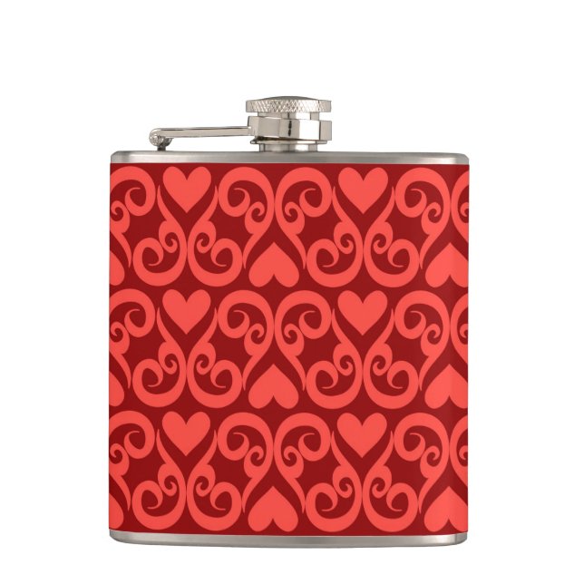 Valentine Pattern 2 Hip Flask (Front)