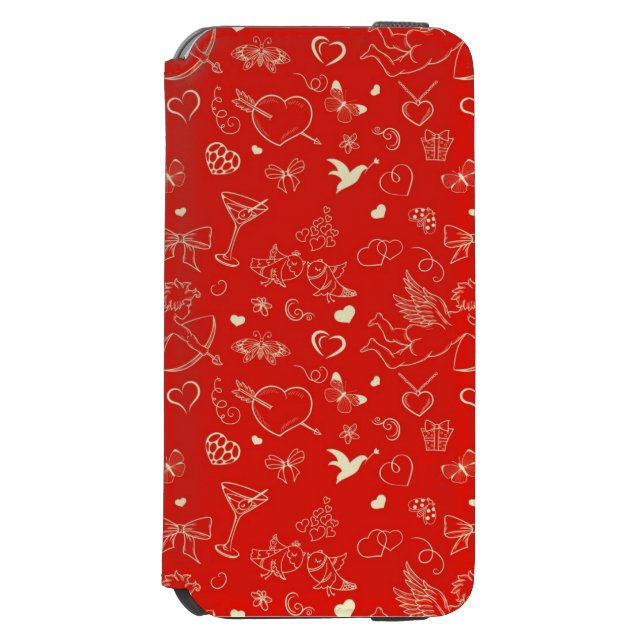 Valentine Pattern 2 Incipio iPhone Wallet Case (Folio Front)