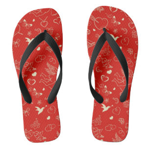 Valentine Pattern 2 Jandals