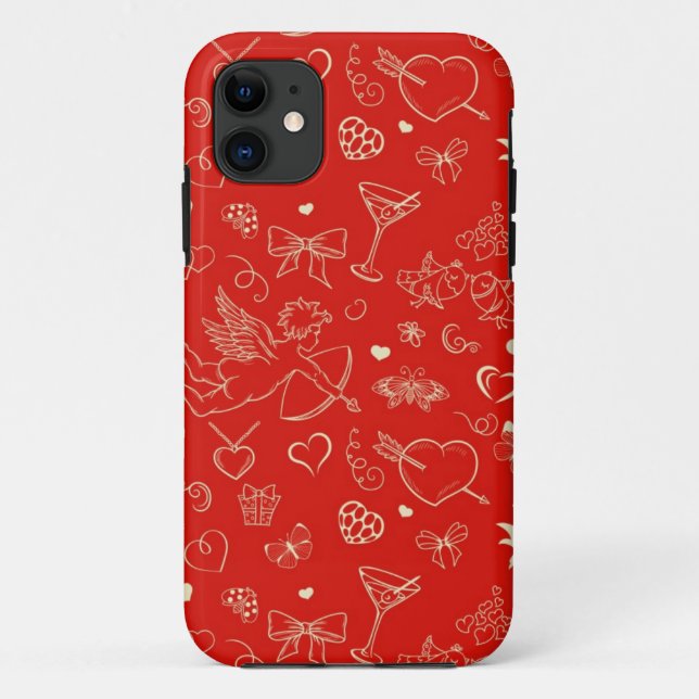 Valentine Pattern Case-Mate iPhone Case (Back)