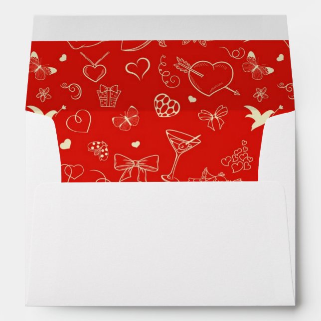 Valentine Pattern Envelope (Back (Bottom))