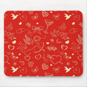Valentine Pattern Mouse Pad