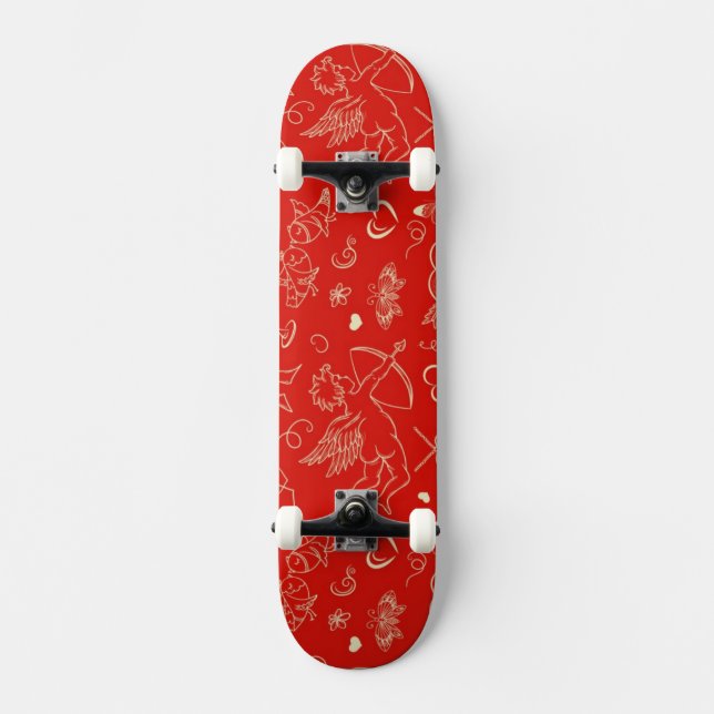 Valentine Pattern Skateboard (Front)