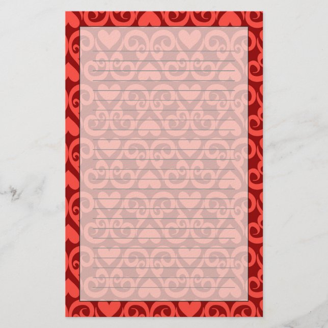 Valentine Pattern Stationery (Front)