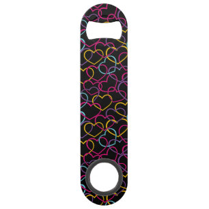 Valentine Pattern with Colour Hearts