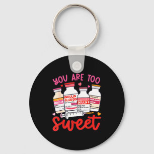 Valentine Pharmacist Diabetic Nurse Insulin Diabet Key Ring