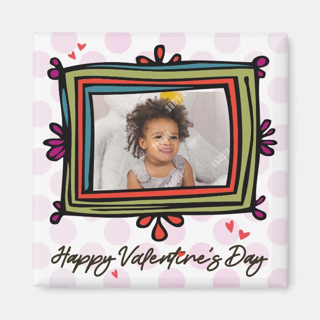 Valentine Photo Template Magnet (Front)