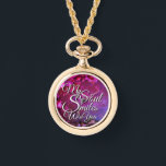 Valentine Photo Watch Necklace Love Quote Necklace<br><div class="desc">Celebrate love with this custom Valentine photo watch necklace, crafted with a durable alloy case and elegant alloy chain for a timeless look. Featuring the heartfelt quote “my soul smiles with you”, this personalised watch necklace is designed to capture deep emotional connections. Perfect for Valentine’s Day and romantic occasions, this...</div>