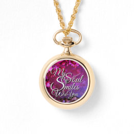 Valentine Photo Watch Necklace Love Quote Necklace