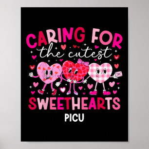 Valentine Picu Nurse Valentines Day Pediatric Icu  Poster