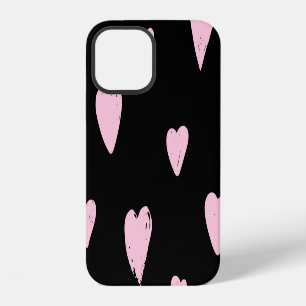 Valentine Pink Hearts: Vintage Love. iPhone 12 Case
