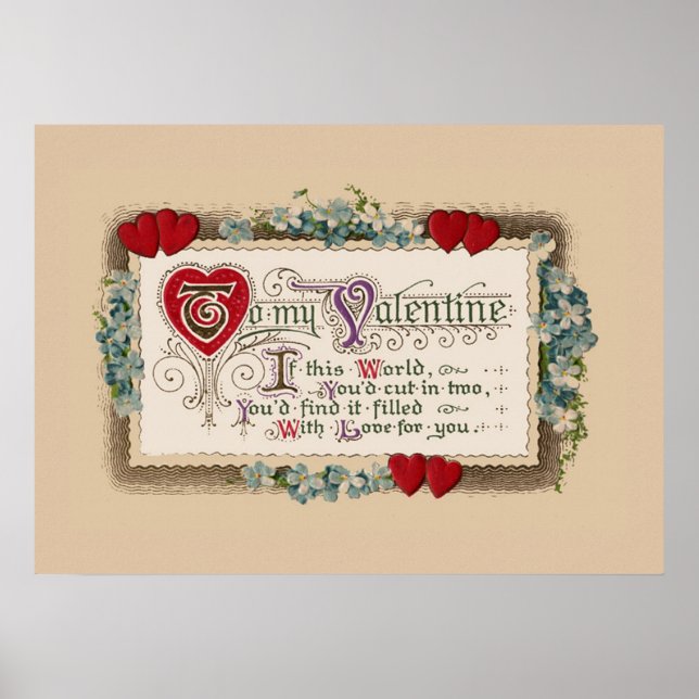 Valentine Poem Poster (Front)