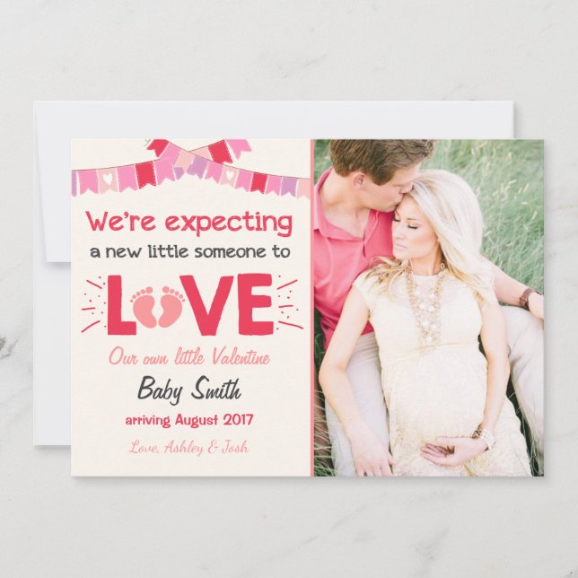 Valentine Pregnancy Announcement Reveal Love Creme (Front)