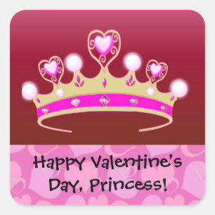 Valentine Princess Square Sticker