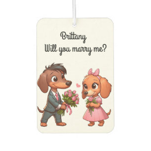 Valentine Proposal Car Air Freshener
