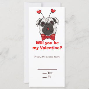 Valentine Pug Dog