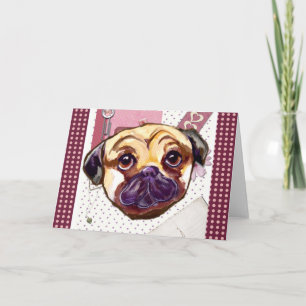 VALENTINE PUG HOLIDAY CARD