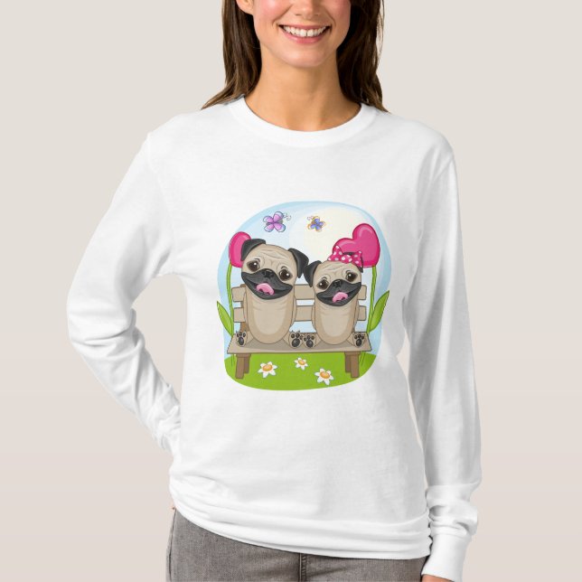 Valentine Pugs T-Shirt (Front)
